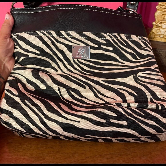 Grace Adele Zebra striped crossbody. NWOT - Picture 2 of 5